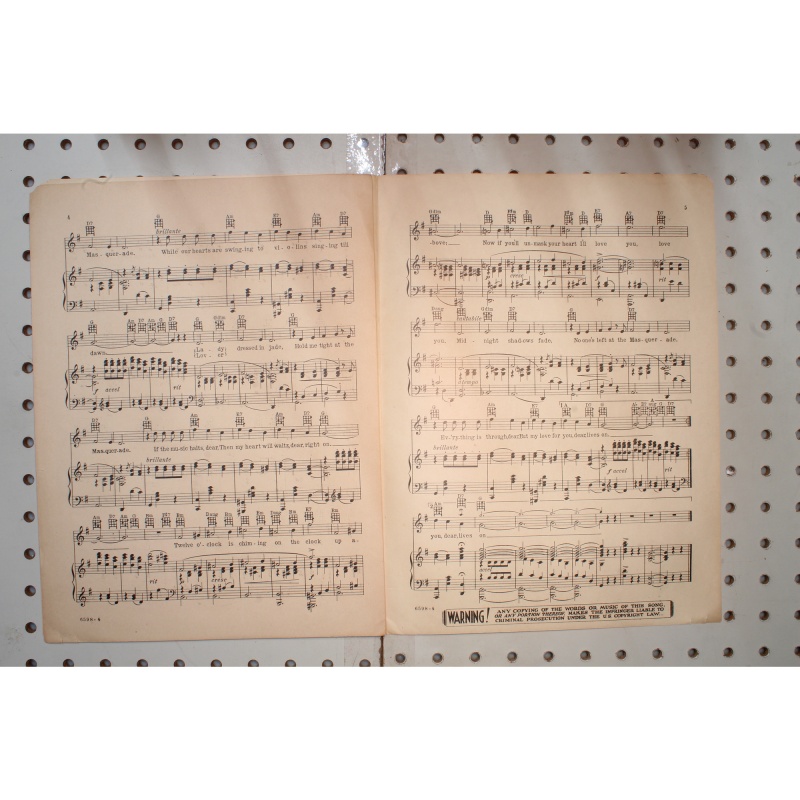 1932 - Masquerade Paul Webster - Sheet Music