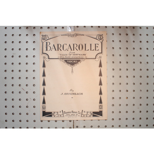 1933 - Barcarolle tales of Hoffmann - Sheet Music