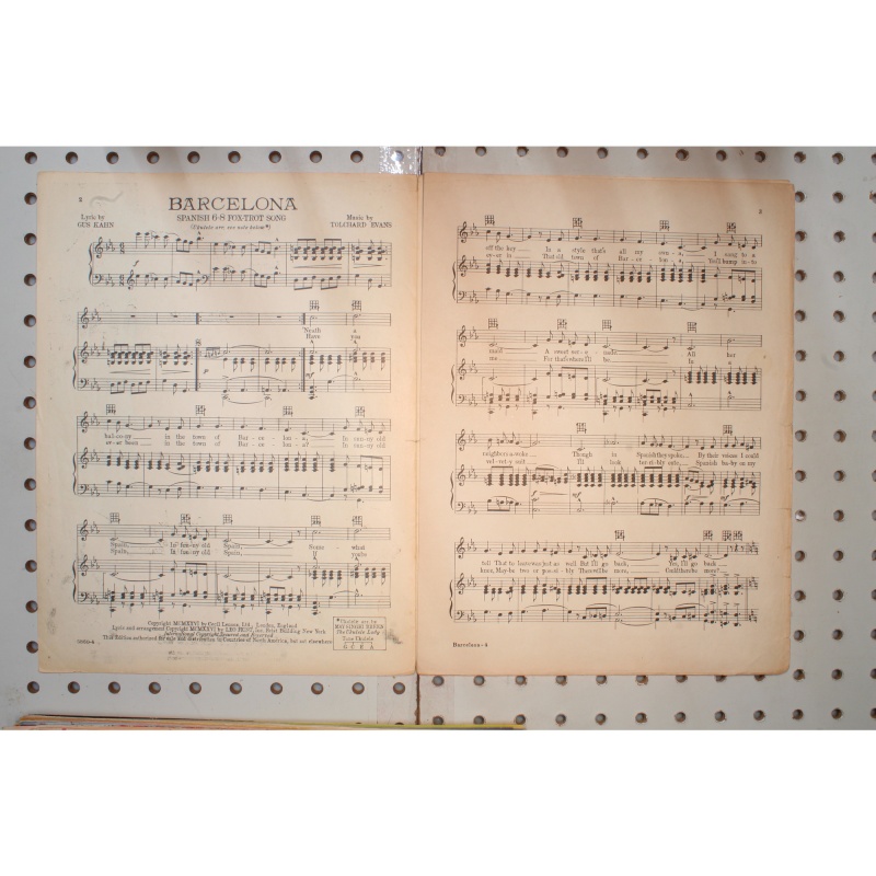 1926 - Barcelona - Sheet Music