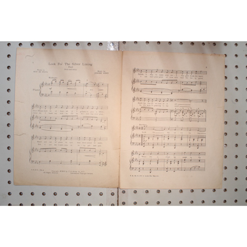 1920 - Look for the silver lining Miller and Sally - Sheet Music