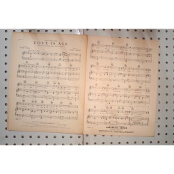 1940 - Love is all Deanna Durbin - Sheet Music