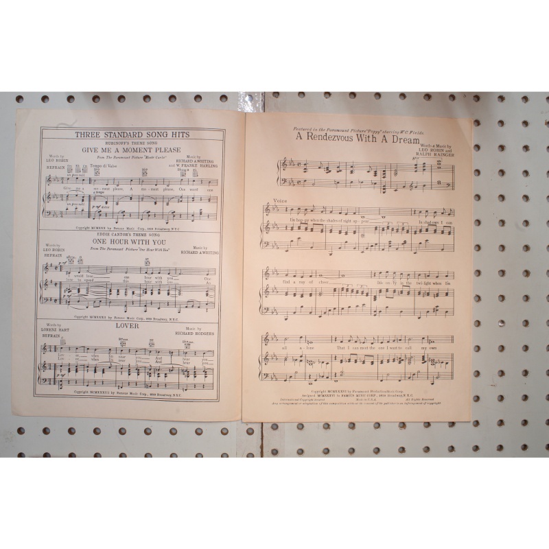 1933 - A rendezvous with a dream - Sheet Music