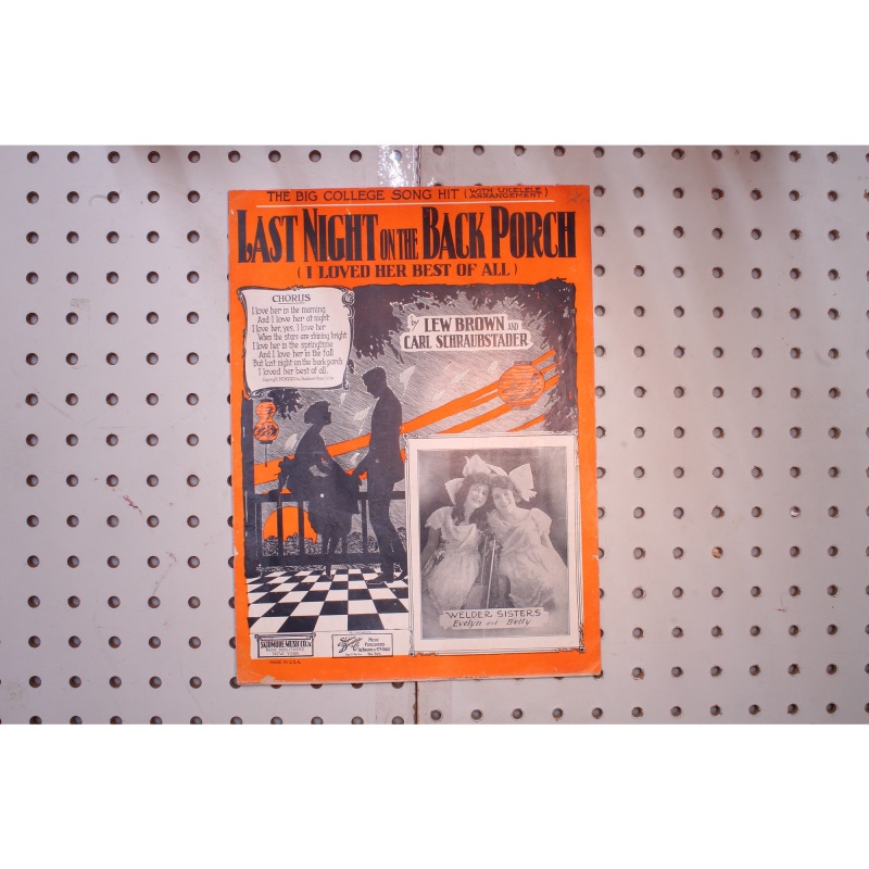 1923 - Last night on the back porch - Sheet Music