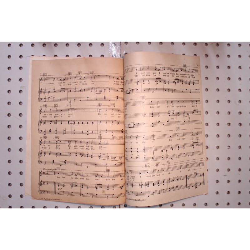 1923 - Last night on the back porch - Sheet Music