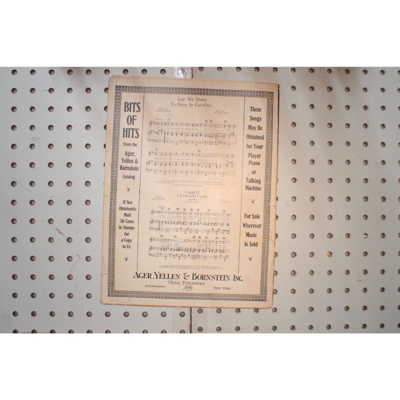 1926 - I wish I had my old gal back again - Sheet Music