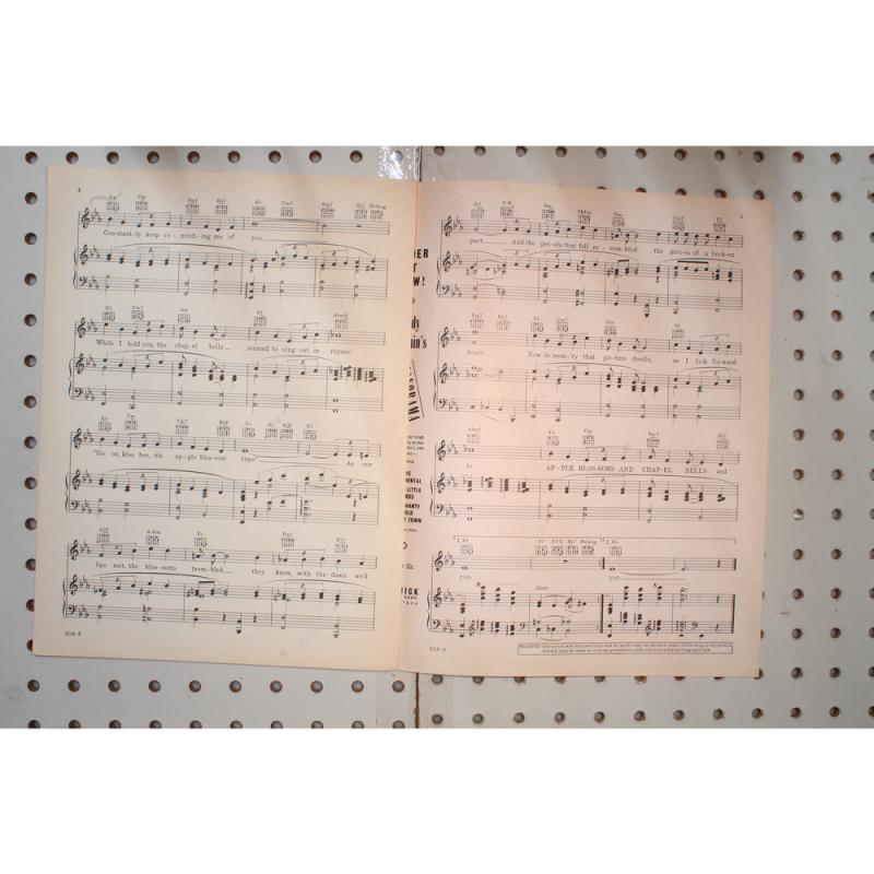 1939 - Apple blossoms and chapel bells - Sheet Music