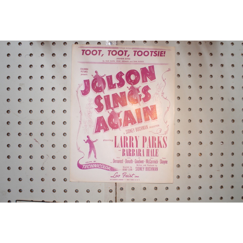 1922 - Toot toot Tootsie Jolson sings again - Sheet Music