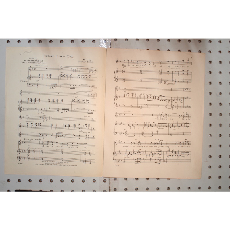 1924 - Rose marie Indian love call - Sheet Music
