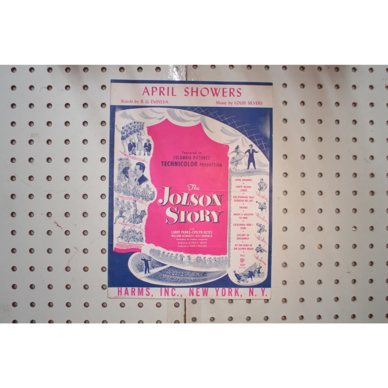 1921 - April showers the Jolson story - Sheet Music