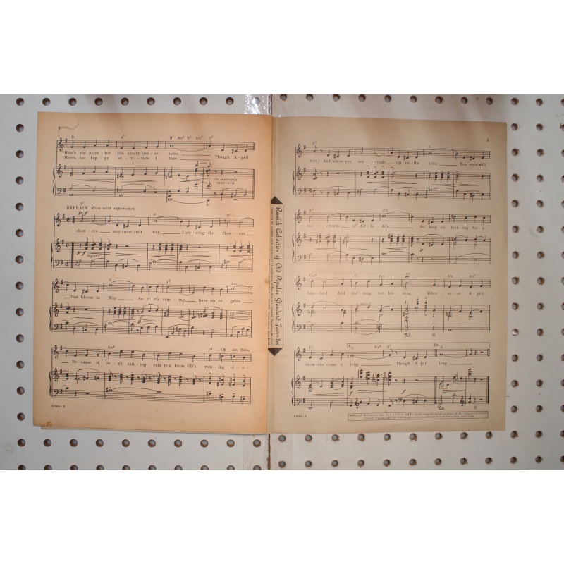 1921 - April showers the Jolson story - Sheet Music