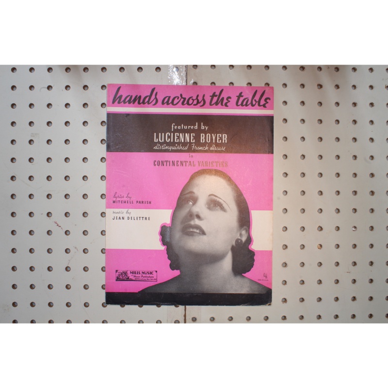 1934 - Hands across the table Continental varieties - Sheet Music
