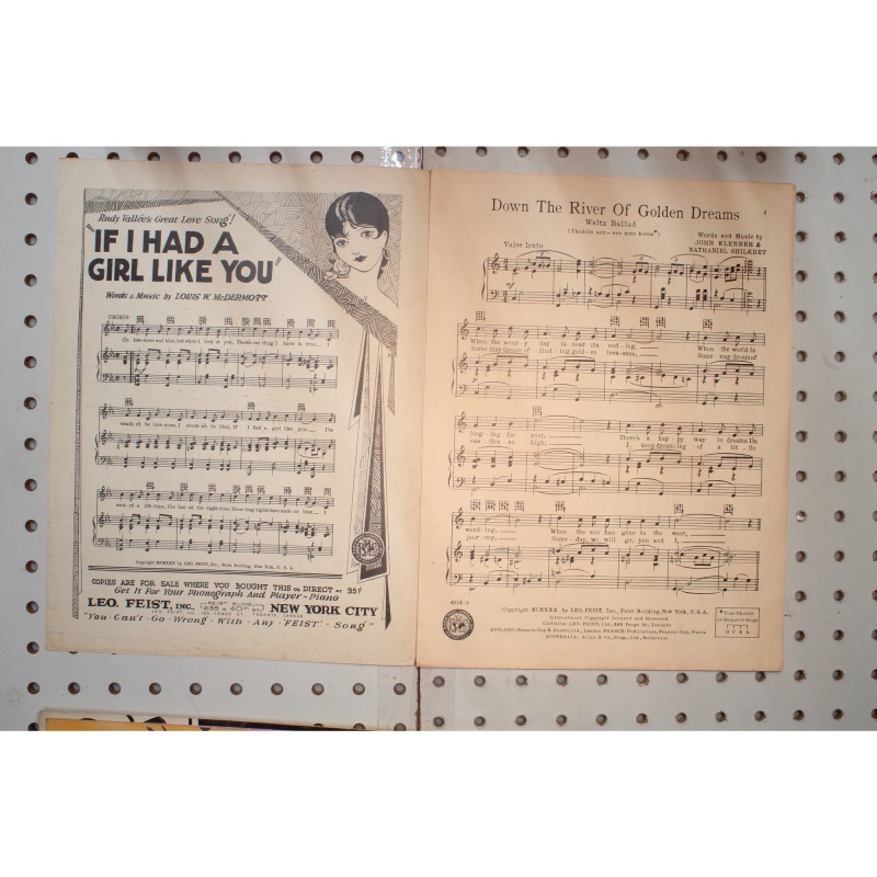 1930 - Down the river of Golden dreams - Sheet Music