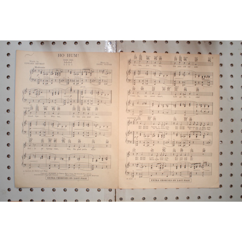 1931 - Ho-hum - Sheet Music