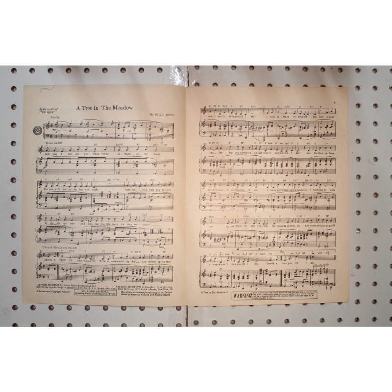 1967 - A tree in the meadow - Sheet Music