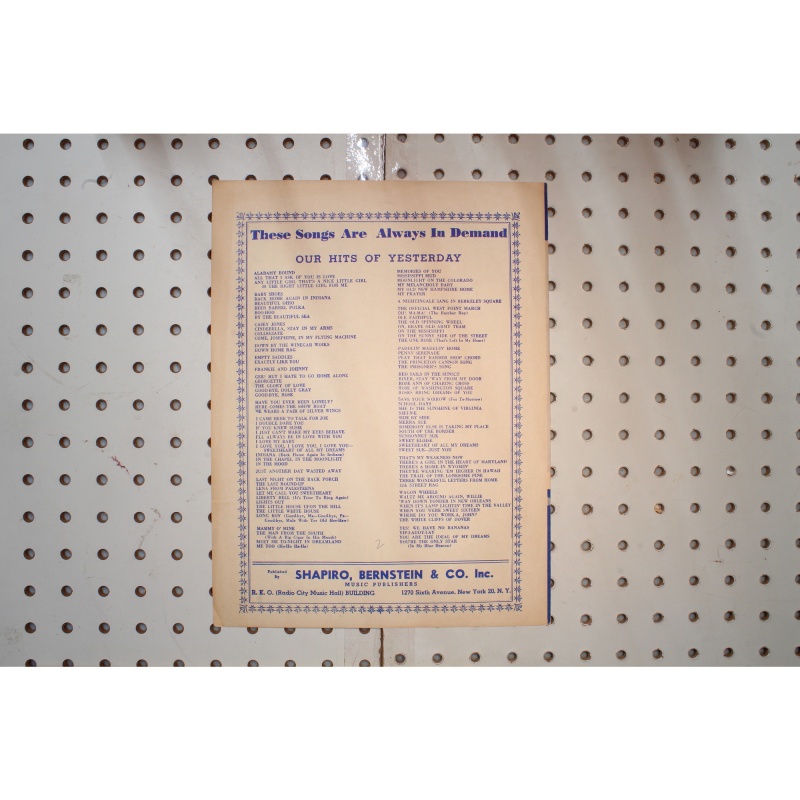 1967 - A tree in the meadow - Sheet Music