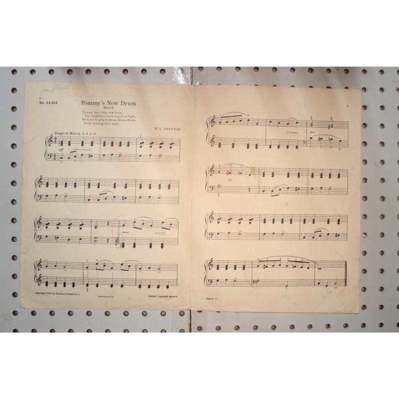 1929 - Tommy's new drum March - Sheet Music