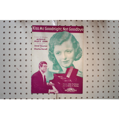 1931 - Kiss me good night not goodbye - Sheet Music