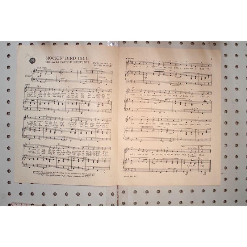 1949 - Mockin bird Hill Les Paul Mary Ford - Sheet Music