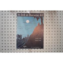 1934 - It's dark on Observatory Hill - Sheet Music