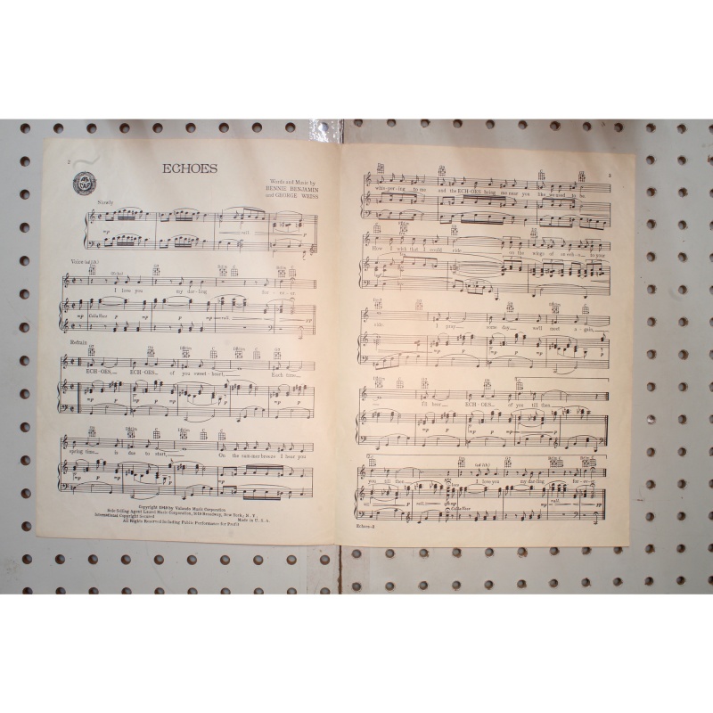 1949 - Echoes Sammy Kaye - Sheet Music