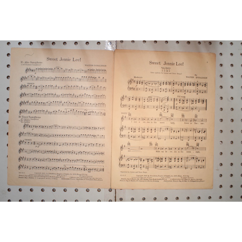 1930 - Sweet Jennie Lee - Sheet Music