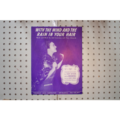 1930 - With the wind in the rain in your hair - Sheet Music