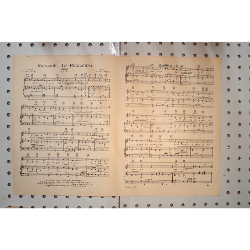 1955 - Moments to remember - Sheet Music