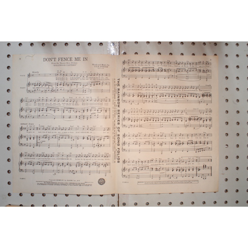 1944 - Dont fence me in Hollywood canteen - Sheet Music