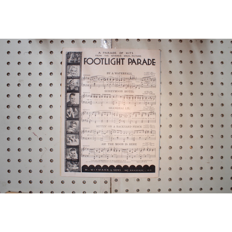 1933 - By a waterfall footlight parade - Sheet Music