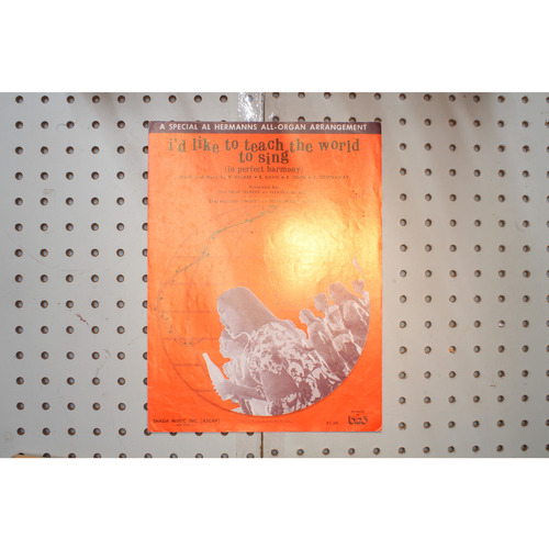 1971 - Id like to teach the world to sing - Sheet Music