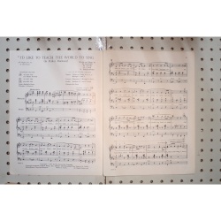 1971 - Id like to teach the world to sing - Sheet Music