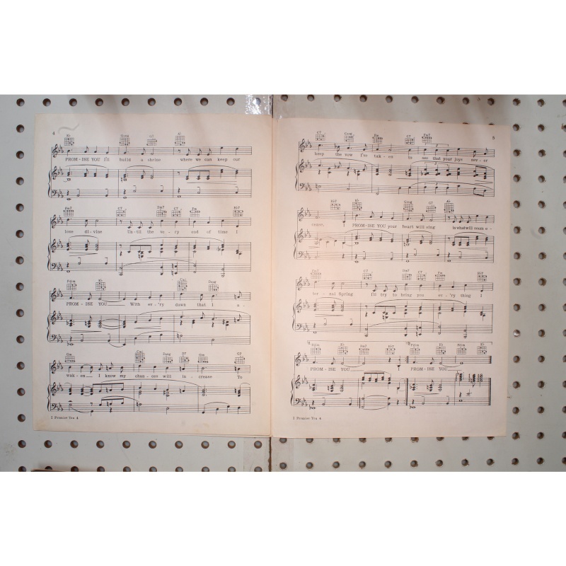 1938 - I promise you - Sheet Music