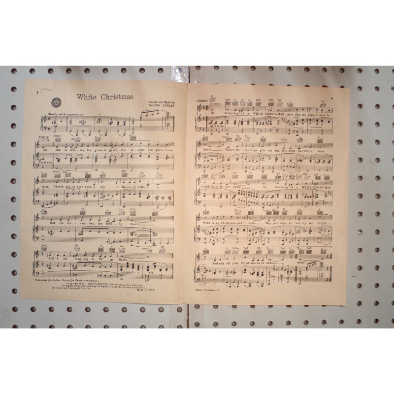 1942 - White Christmas Irving Berlin - Sheet Music