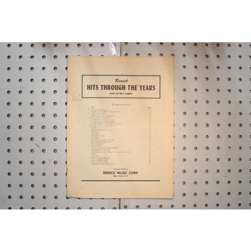 1905 - Remick  hits through the years - Sheet Music