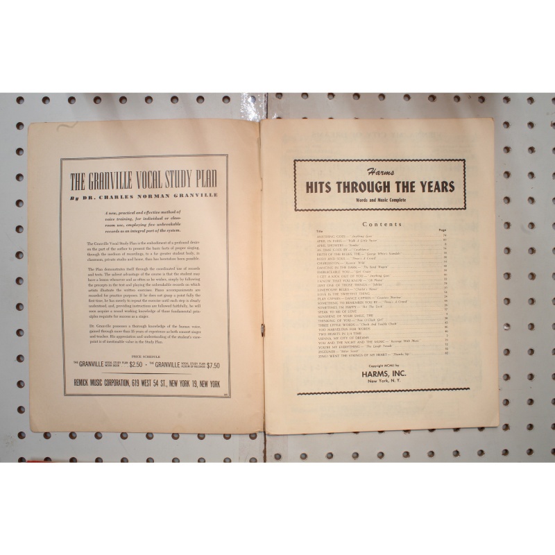 1915 - Harms hits through the years - Sheet Music