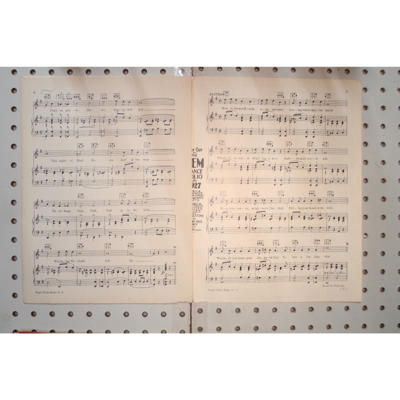 1926 - High High High up in the hills - Sheet Music