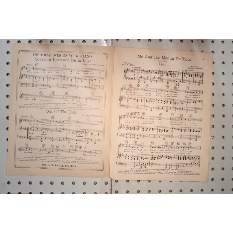 1928 - Me and the man in the moon - Sheet Music