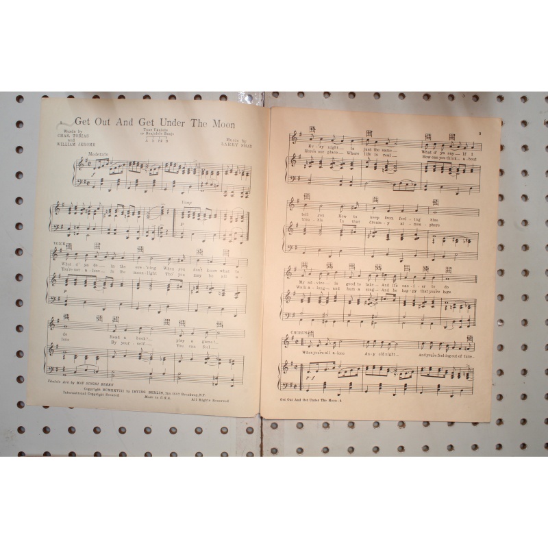 1928 - Get out and get under the moon - Sheet Music