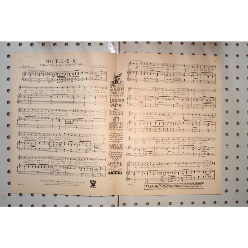 1915 - Mother Howard Johnson - Sheet Music
