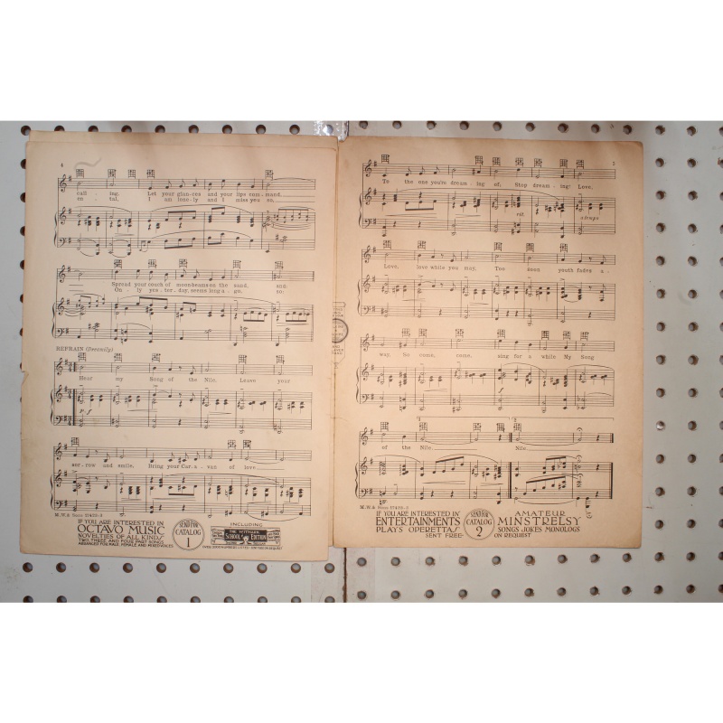 1929 - My song of the Nile - Sheet Music