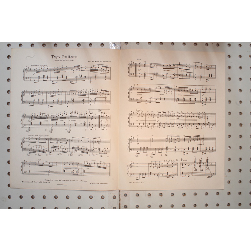 1935 - Two guitars Gypsy song - Sheet Music