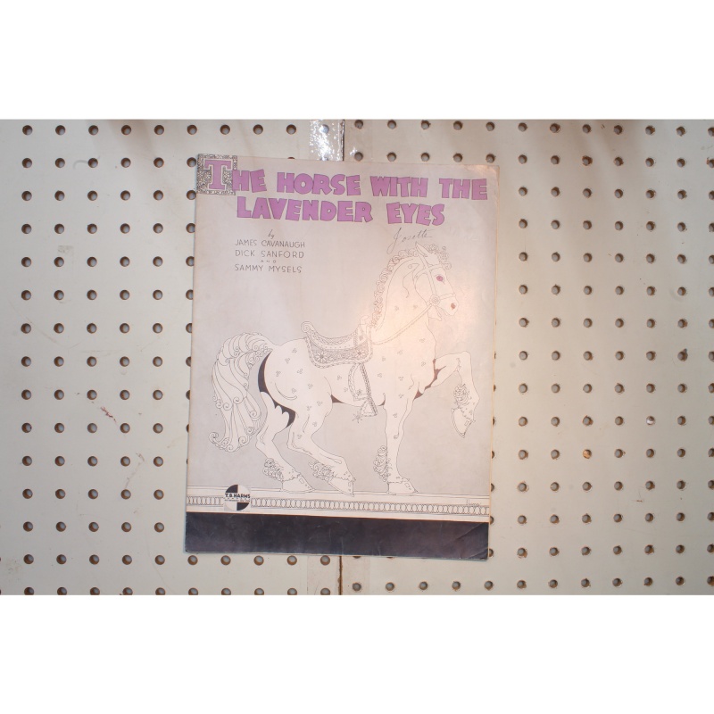 1935 - The horse with the lavender eyes - Sheet Music