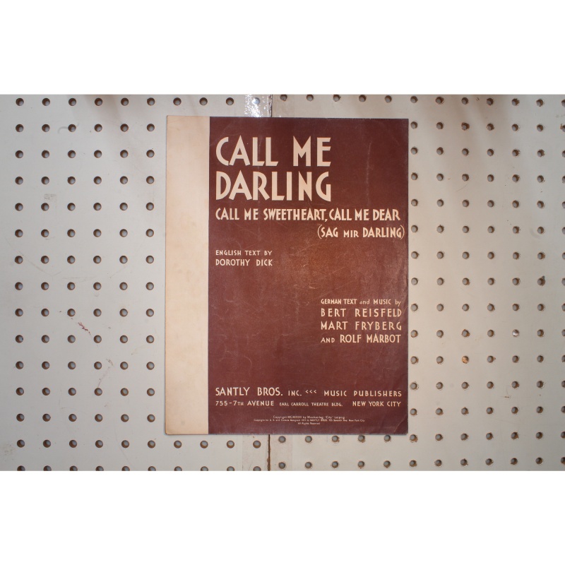 1931 - Call me darling - Sheet Music
