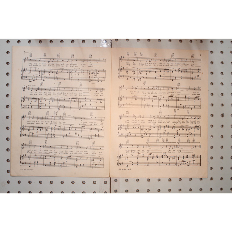 1931 - Call me darling - Sheet Music