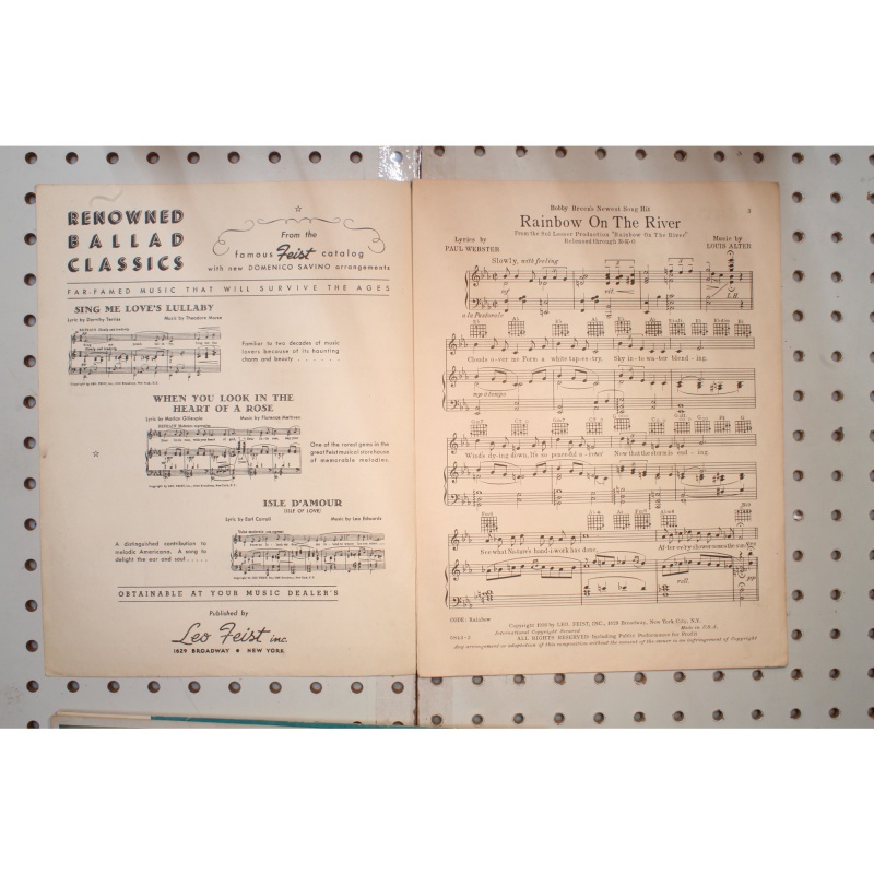 1936 - Rainbow on the river - Sheet Music