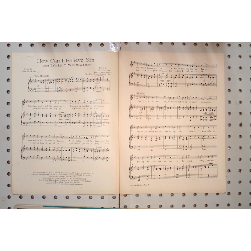 1923 - How can I believe you - Sheet Music