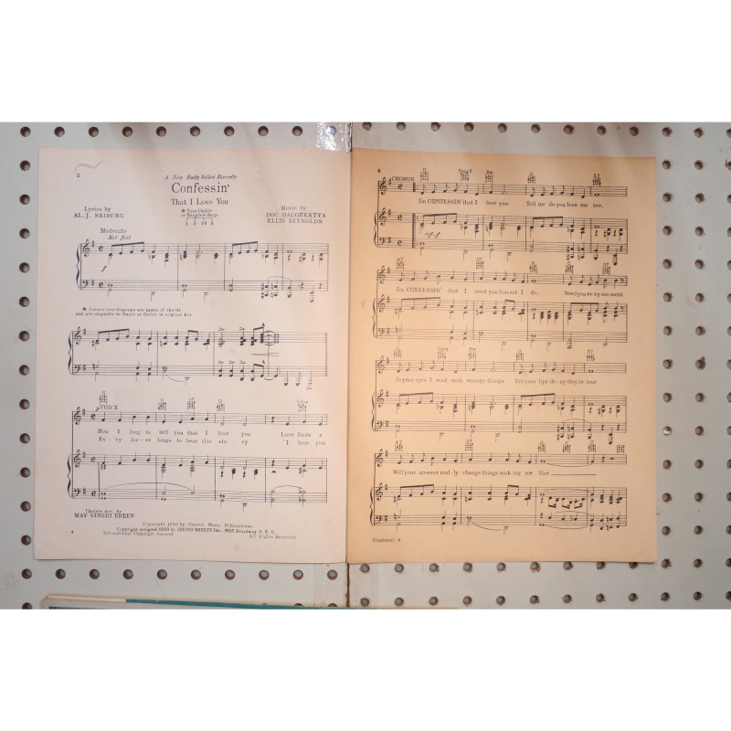 1930 - Confessin that I love you - Sheet Music
