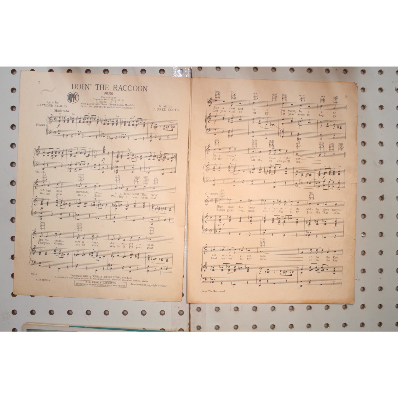 1928 - Doing the raccoon - Sheet Music