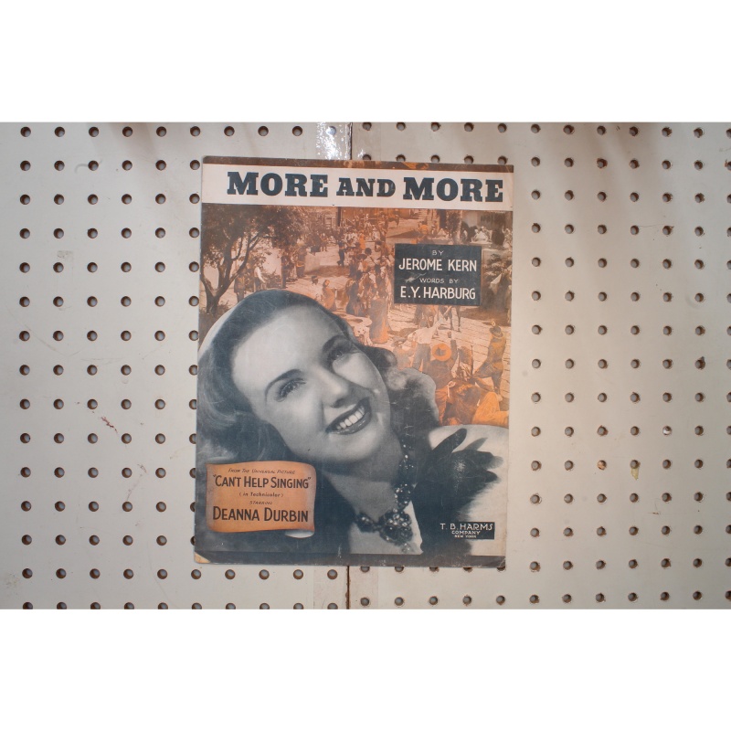 1944 - More and more cant help singing Deanna Durbin - Sheet Music
