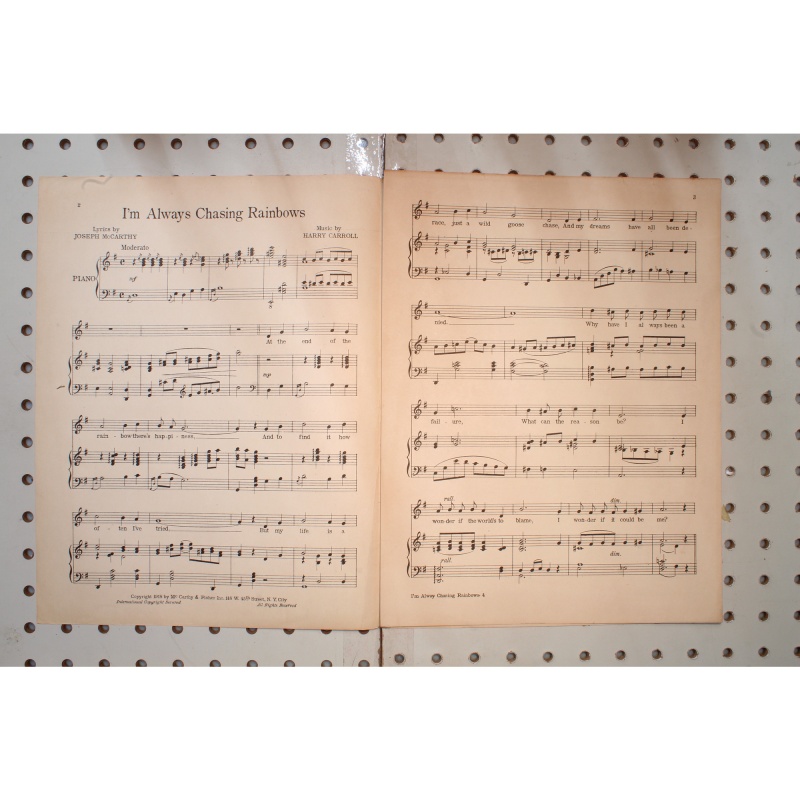 1918 - Im always chasing rainbows oh look - Sheet Music